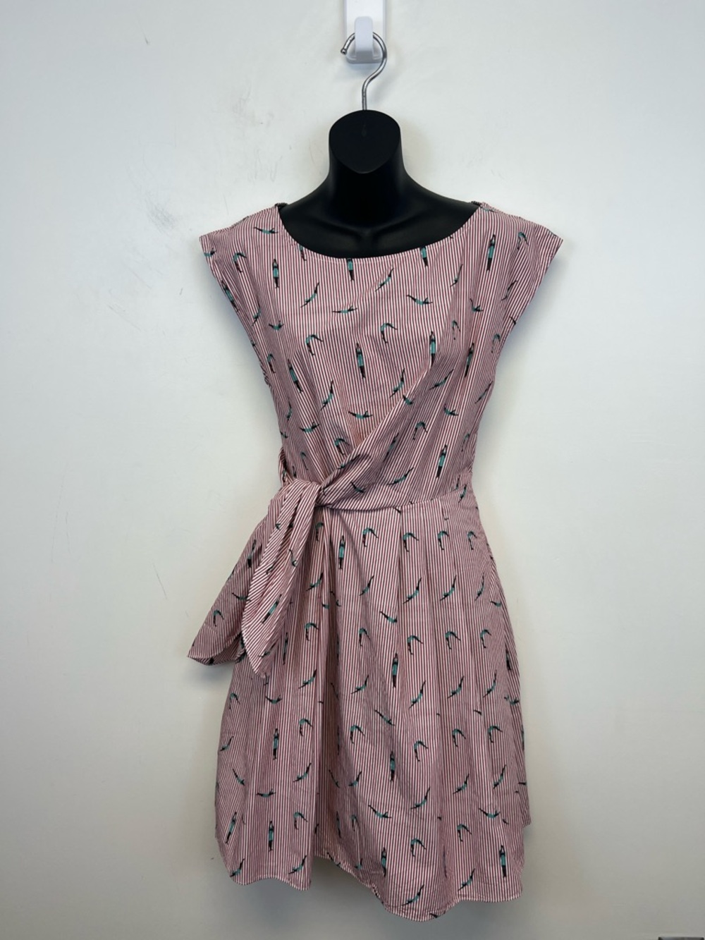 Anthropologie Maeve Bathing Beauty Red White Striped & Retro Diver Size 0 / XS